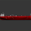 Red Cargo Ship 3D Model With Smooth Surface And Reflections 3d model