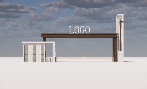 Main entrance and secondary entrance 3d model