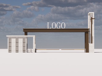 Main entrance and secondary entrance 3d model