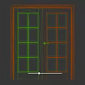 White Hinged Door With Glass Grid Panels And Interior Home Design Elements