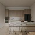 Contemporary Living Dining Room With White Sofa Round Coffee Table And Floor To Ceiling Windows