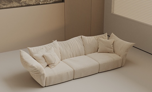 Three-seat sofa 3d model