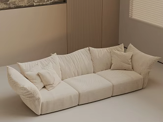 Three-seat sofa 3d model
