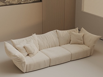 Three-seat sofa 3d model