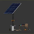 Solar Panels For Home Daily Electrical Appliances With Energy Storage And Outdoor Leisure Setup