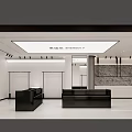 Modern Clothing Store Interior Design With Display Racks Cashier Counter And Mannequin