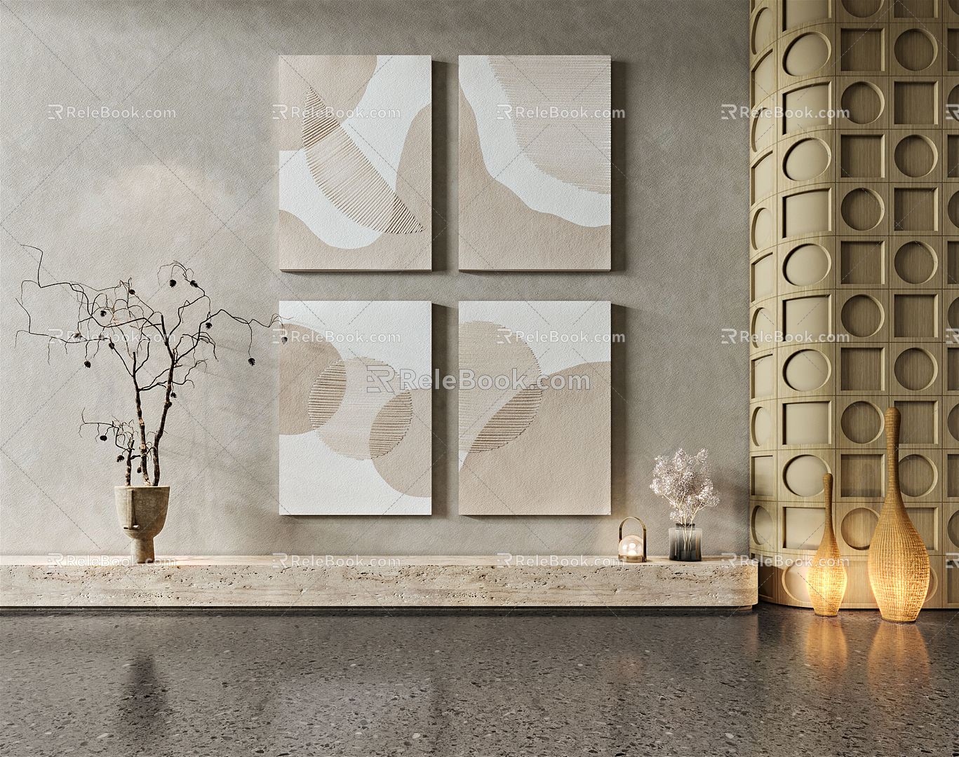 Quiet Decorative Paintings 3d model