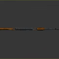 Classic Assault Rifle Weapon Featuring Wooden Stock Grip And Metal Components