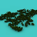 Lush Green Arbor Trees Forming Natural Cluster In Open Space