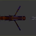 3D Modeled Decorative Bow With Purple Orange Accents And Dragon Head Design