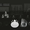 Decorative Water Fountain With Various Waterfall Jets And Landscape Design Features