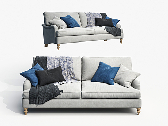 Modern double sofa 3d model