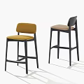 Poliform CURVE Bar Chair Minimalist Bar Chair 3d model