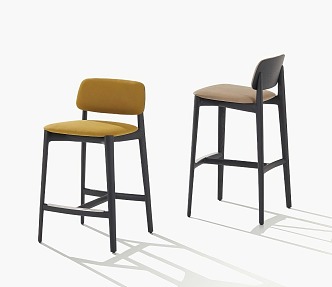 Poliform CURVE Bar Chair Minimalist Bar Chair 3d model