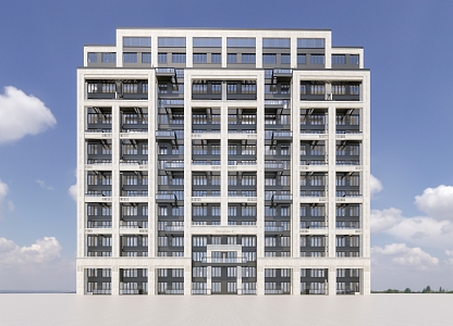 Modern Residential Building New Classical High-rise Residential Building 3d model