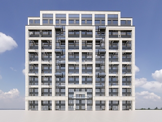 Modern Residential Building New Classical High-rise Residential Building 3d model