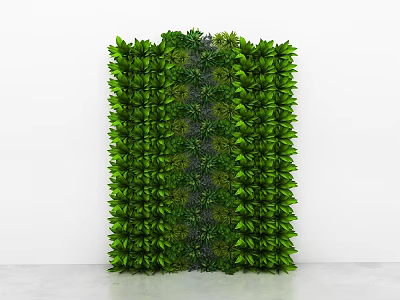 Indoor Living Green Plant Wall With Lush Foliage And Vertical Garden Design 3d model