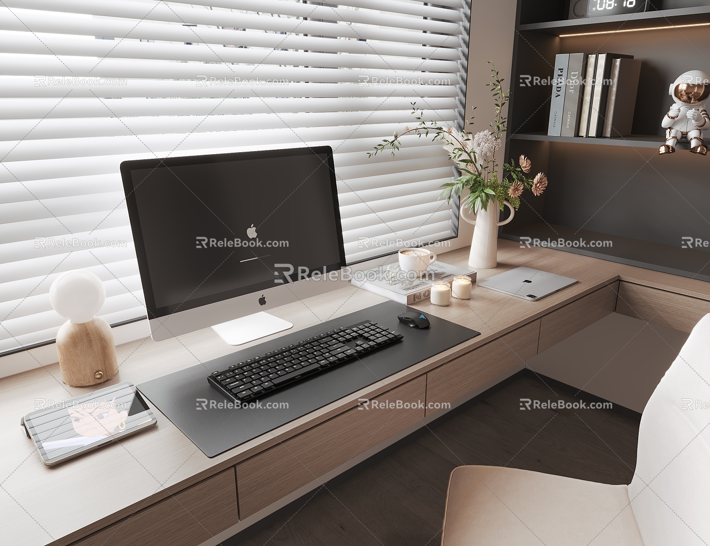 Computer Equipment Office Supplies Table Lamp Coffee Candle Vase 3d model