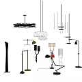 New Chinese lamp combination 3d model