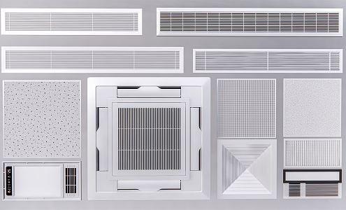 Modern Air Outlet Air Conditioning Outlet Central Air Conditioning Smoke Sense New Outlet Back Outlet 3d model