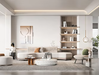 modern living room 3d model