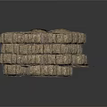 Structural Stone Masonry Architectural Component With Stacked Square Rough Textured Blocks