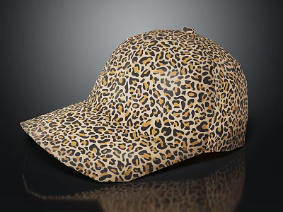 Leopard Print Baseball Cap with Stylish Design for Trendy Casual Wear 3d model