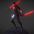 Ninja female warrior game role heroine beauty assassin warrior 3d model