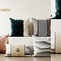 Elegant Colored Throw Pillows with Velvet Quilted and Patterned Textures for Home Decor