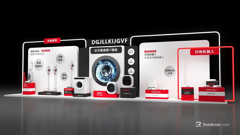 DGJLIKJVF Medical Devices Retail Window Display Setup With Blood Pressure Monitors Forehead Thermometers 3d model 