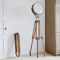 Modern Tripod Floor Lamp With Wooden Stand For Stylish Living Room Interior