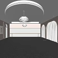 Spacious Fitness Studio With Pink Walls Arched Doors Mirror Walls Smooth Floors And Ballet Barres