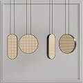 New Chinese Chandelier Rattan Chandelier 3d model