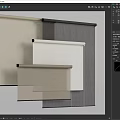 Modern Roller Blinds In Various Neutral Colors For Home Interior Design 3d model