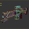 Modern Sci-Fi Gun Sci-Fi Rifle Sci-Fi Sniper Gun Laser Pulse Gun Pulse Gun 3d model