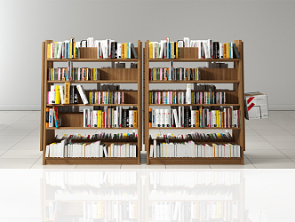 Modern Bookshelf Bookcase 3d model