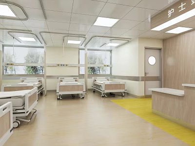 Modern Ward Hospital Ward 3d model
