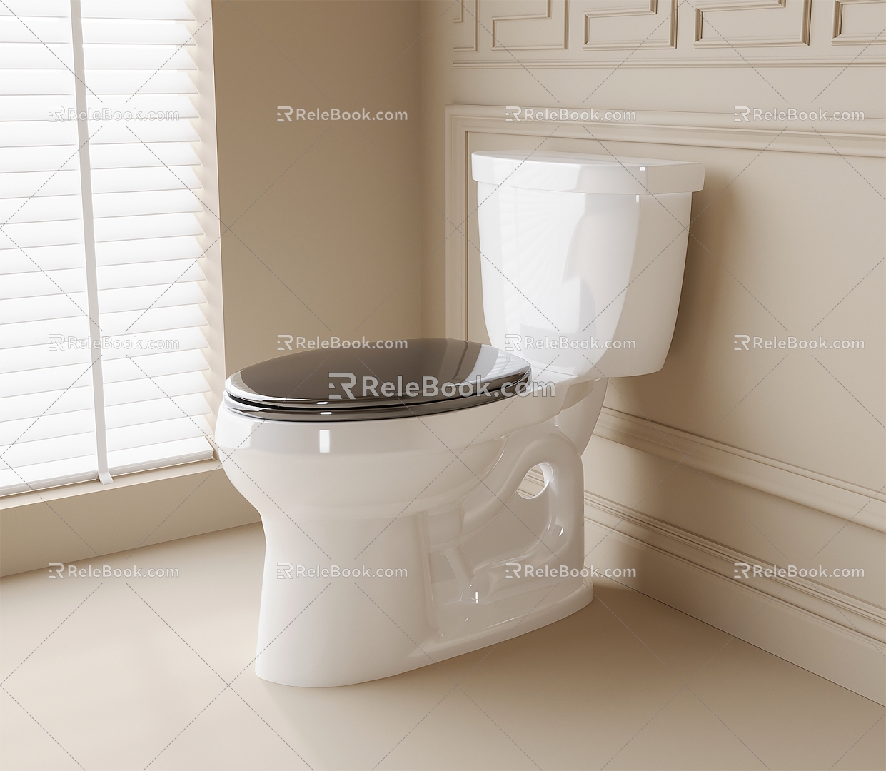 French Toilet 3d model