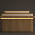 Modern Wooden Display Shelving Unit With Multi layer Storage For Retail Products