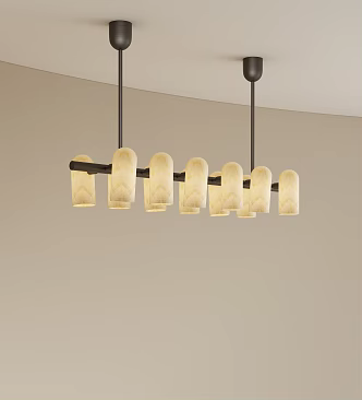 Modern Vintage Restaurant Chandelier Multi-head Chandelier Light Luxury Chandelier Light Transmission Stone Chandelier Metal Chandelier Bar Chandelier Front Desk Chandelier 3d model