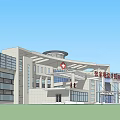 Beidaihe Coastal Hospital Modern Building Exterior With Circular Roof And Glass Curtain Walls
