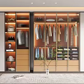 Light Luxury Wardrobe Multi-function Wardrobe 3d model
