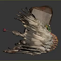 Traditional Feather Headdress With Colorful Decorations On Wooden Base For Home Decor