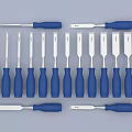 A set of chisel flat shovel knife carving slotting special chisel shovel knife flat chisel slotting carving knife chisel shovel 3d model