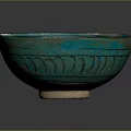 Hand Carved Turquoise Decorative Bowl With Intricate Patterns And Artisan Craftsmanship