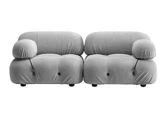 Modern double sofa 3d model