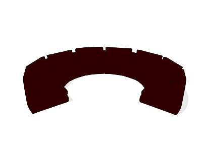 Modern Multiplayer Sofa Curved Sofa 3d model