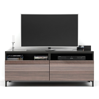 Modern Solid Wood TV Cabinet 3d model