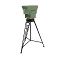 Green Equipment With Black Tripod Stand For Stable Outdoor Support