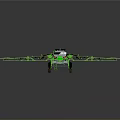 Green Agricultural Functional Vehicle With Long Spray Booms And Cab